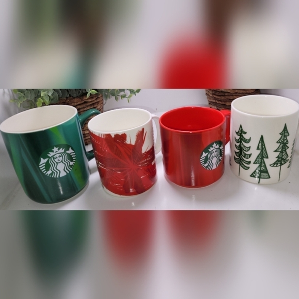 3 STARBUCKS COFFEE / TEA MUGS, Christmas , holiday, Winter
